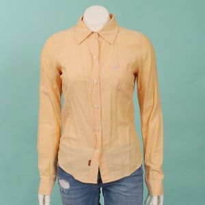 American Eagle Outfitters XS Orange Buttoned Down Shirt